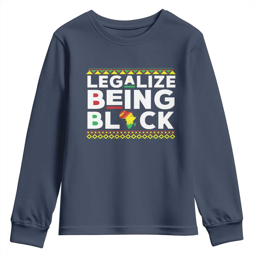 Black Pride Youth Sweatshirt Legalize Being Black History