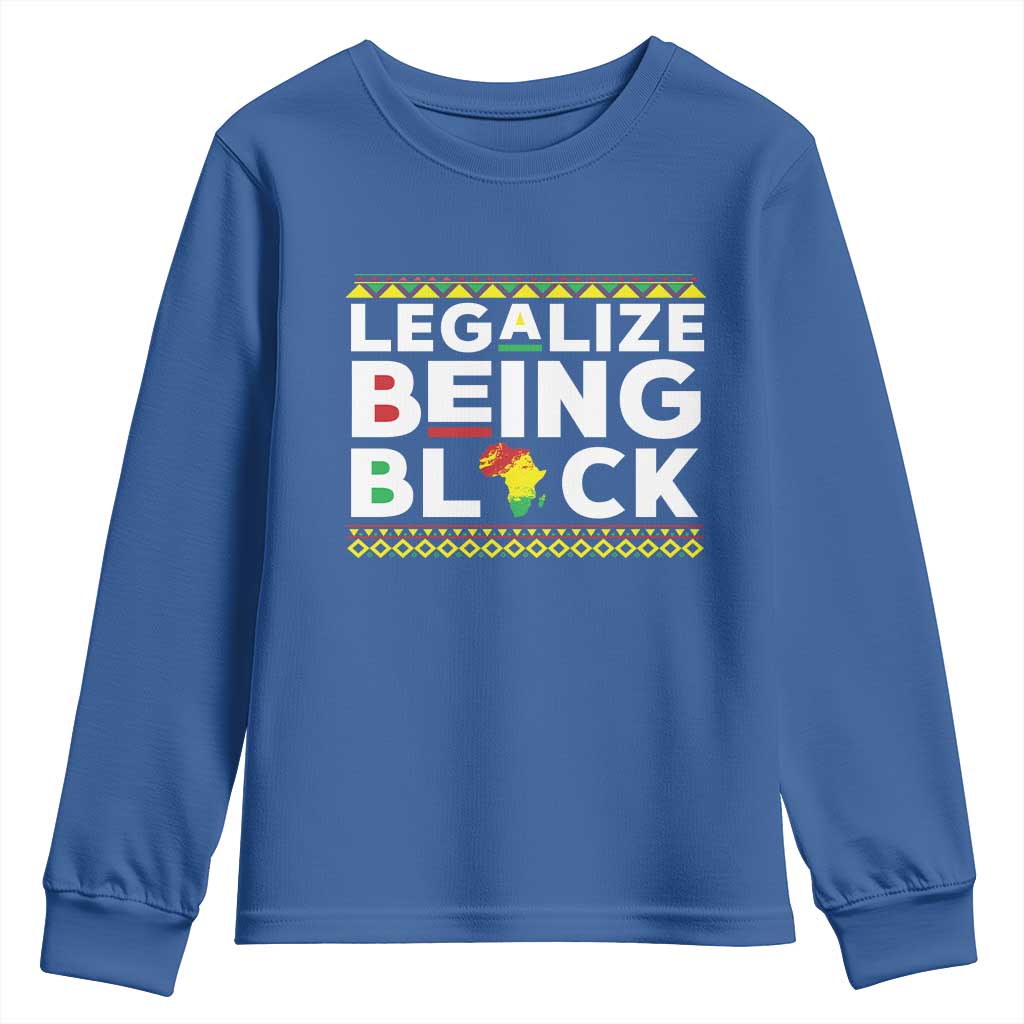 Black Pride Youth Sweatshirt Legalize Being Black History