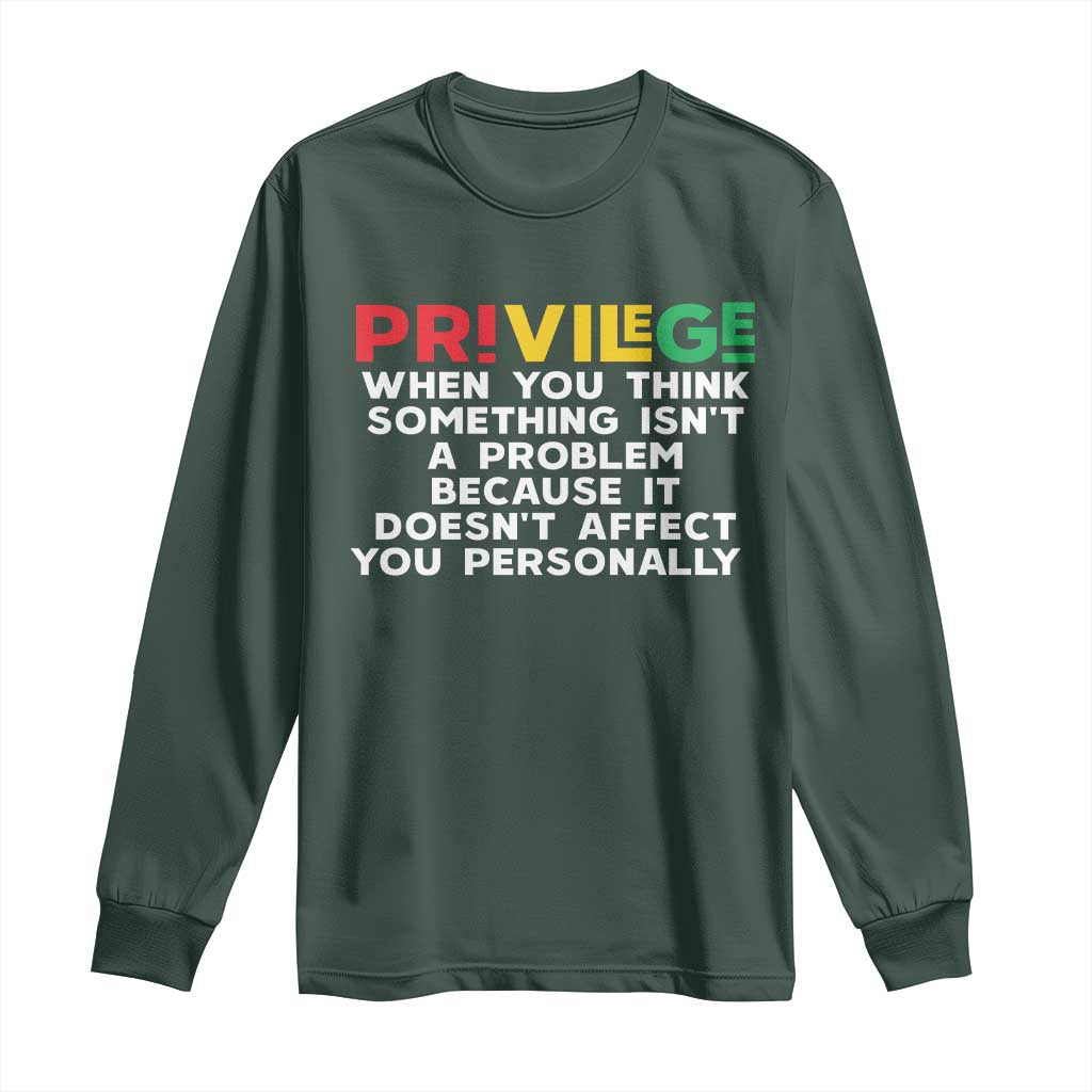 Black History Long Sleeve Shirt Privilege Explained BLM