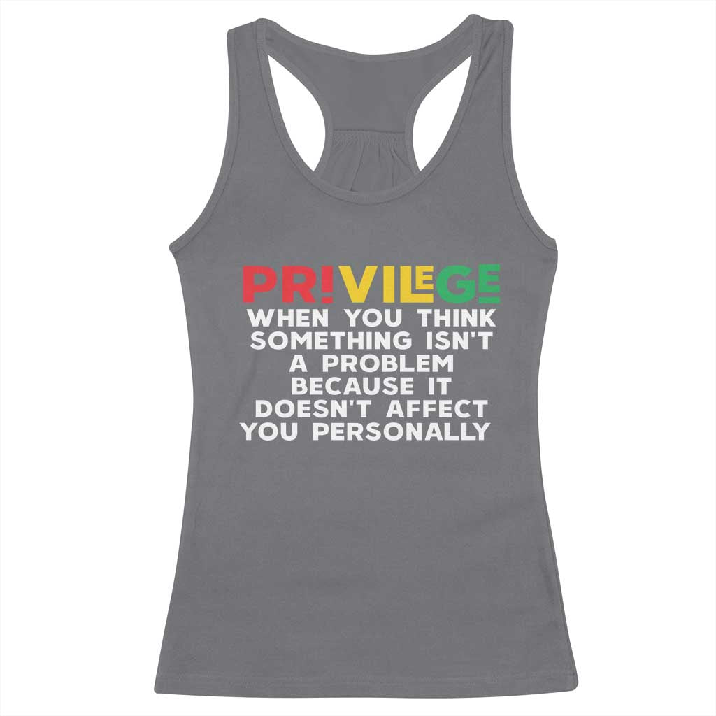 Black History Racerback Tank Top Privilege Explained BLM