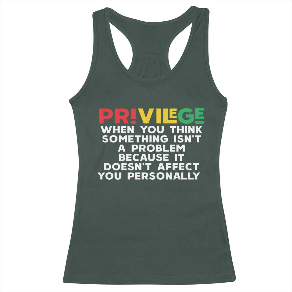 Black History Racerback Tank Top Privilege Explained BLM
