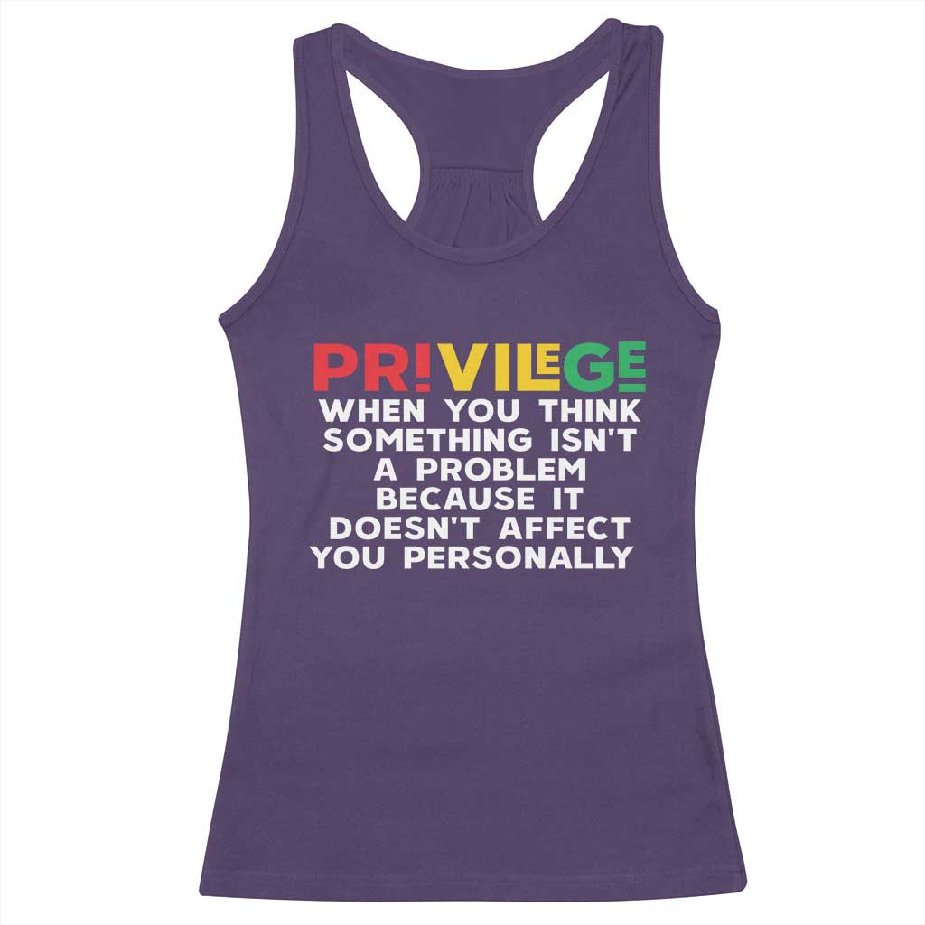 Black History Racerback Tank Top Privilege Explained BLM