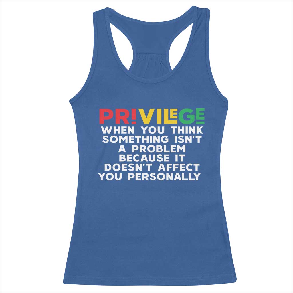 Black History Racerback Tank Top Privilege Explained BLM