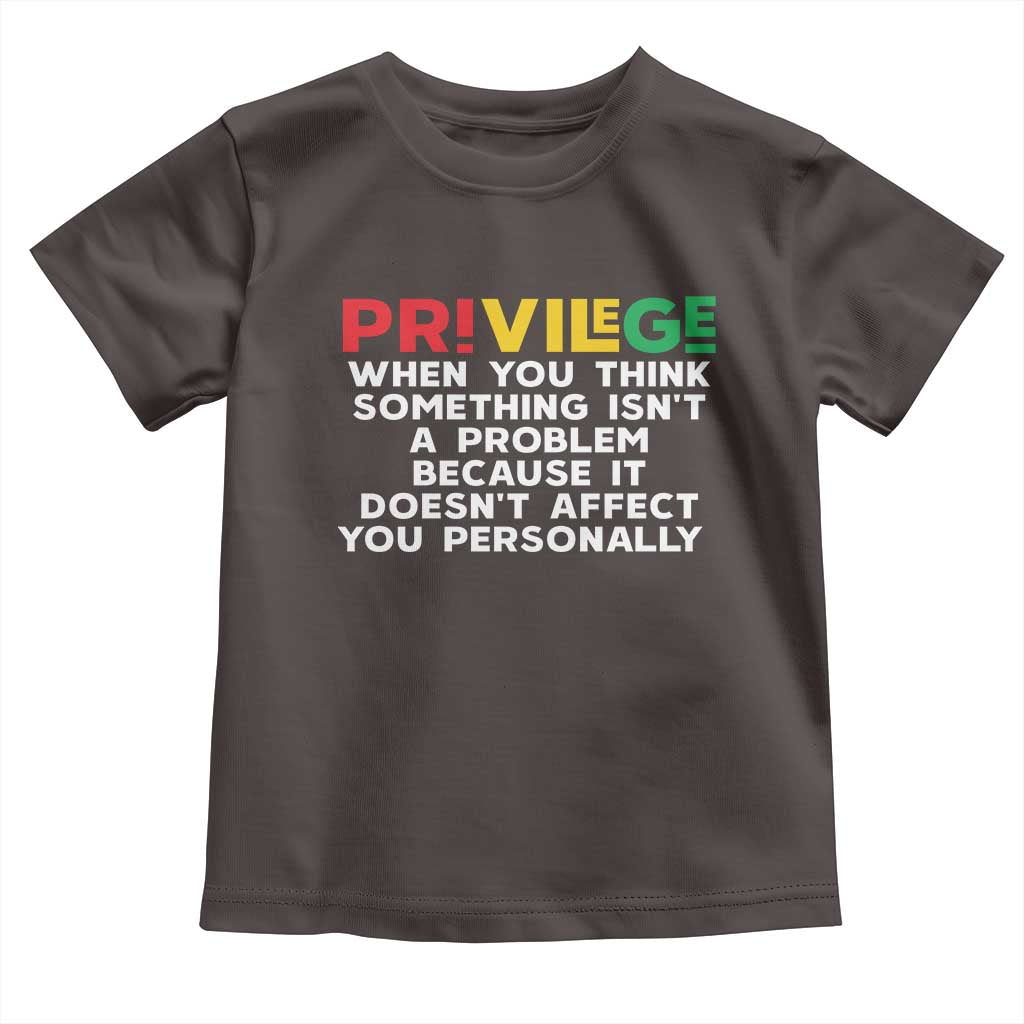 Black History Toddler T Shirt Privilege Explained BLM