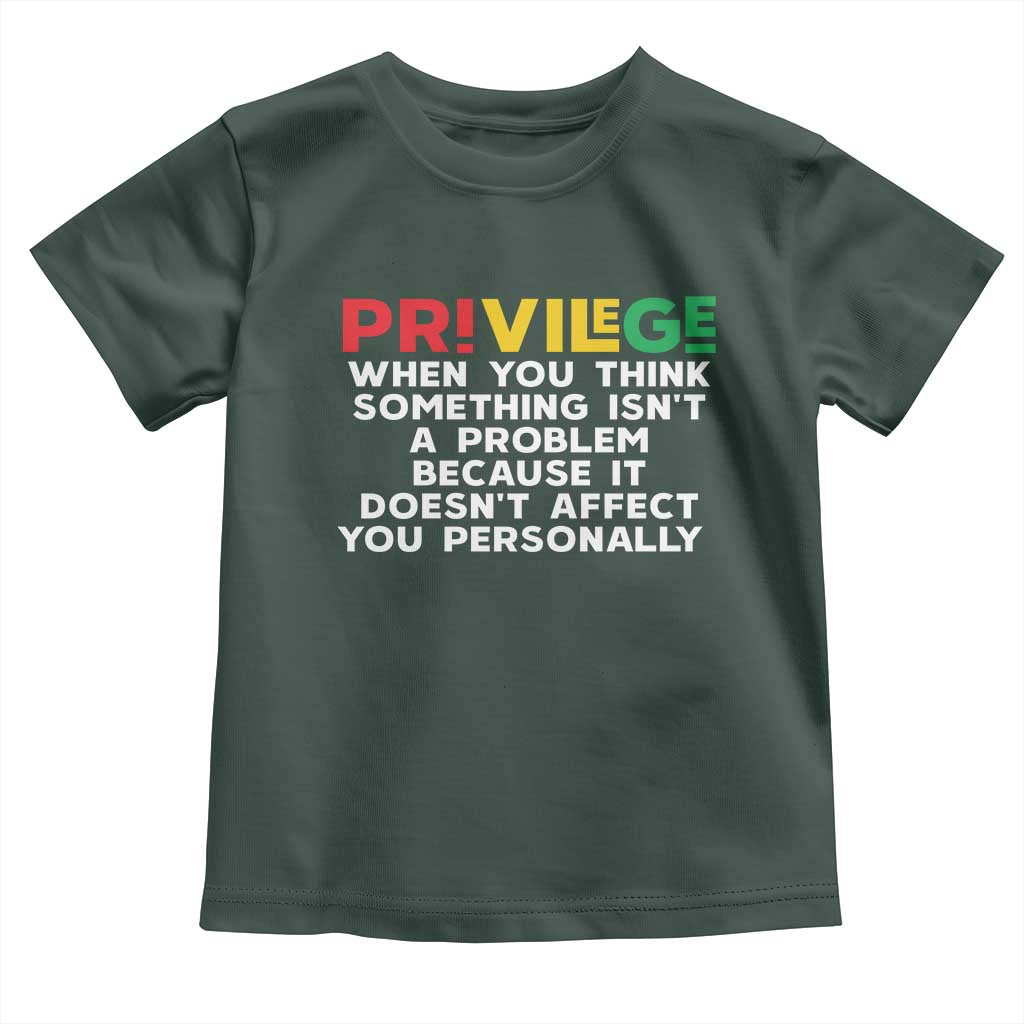 Black History Toddler T Shirt Privilege Explained BLM