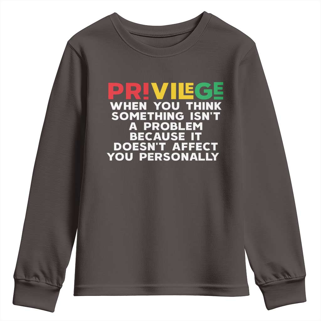 Black History Youth Sweatshirt Privilege Explained BLM