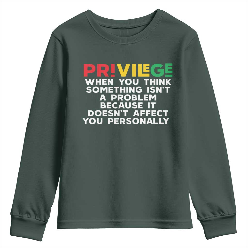 Black History Youth Sweatshirt Privilege Explained BLM