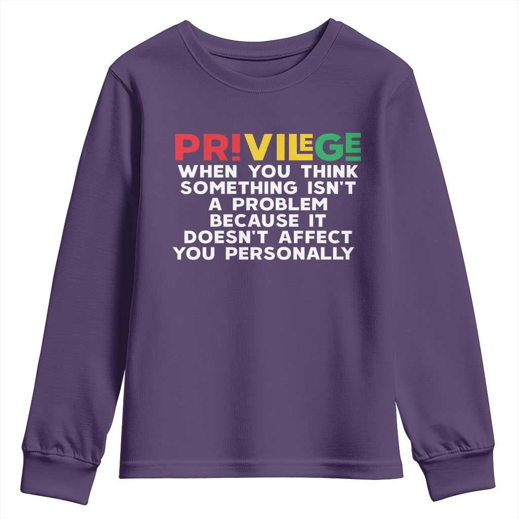 Black History Youth Sweatshirt Privilege Explained BLM