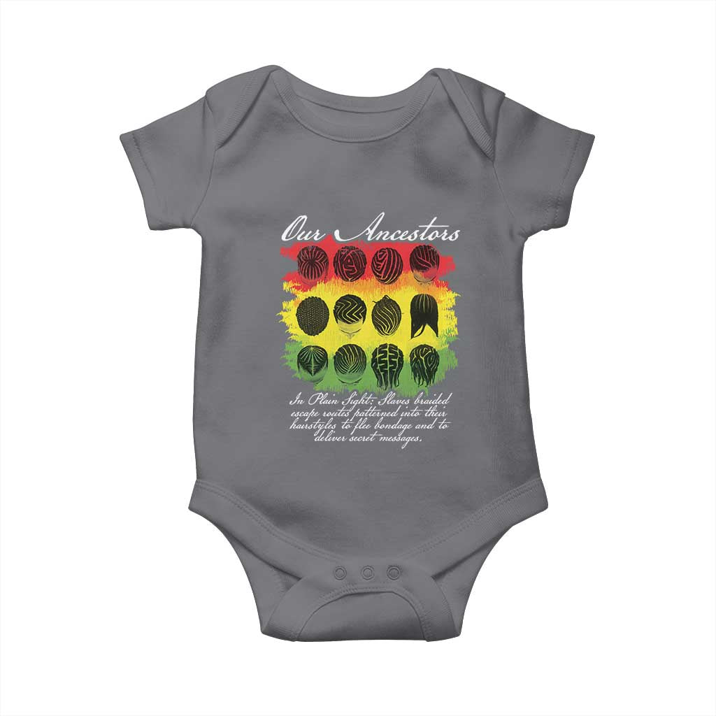 Black History Baby Onesie Our Ancestors Escape Routes Braids