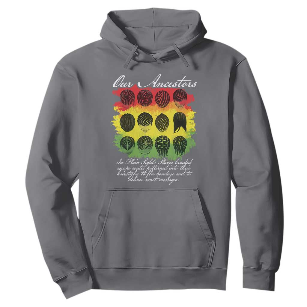 Black History Hoodie Our Ancestors Escape Routes Braids