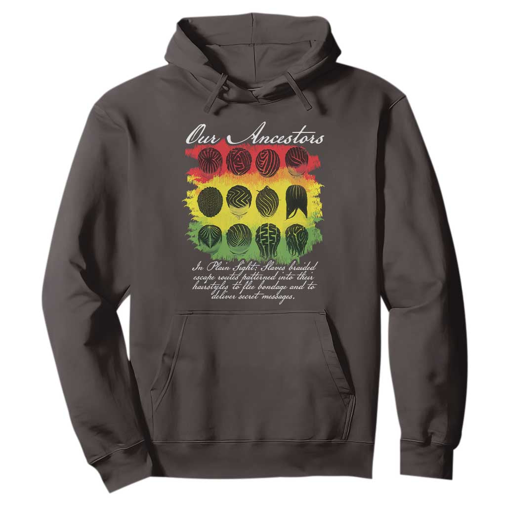 Black History Hoodie Our Ancestors Escape Routes Braids
