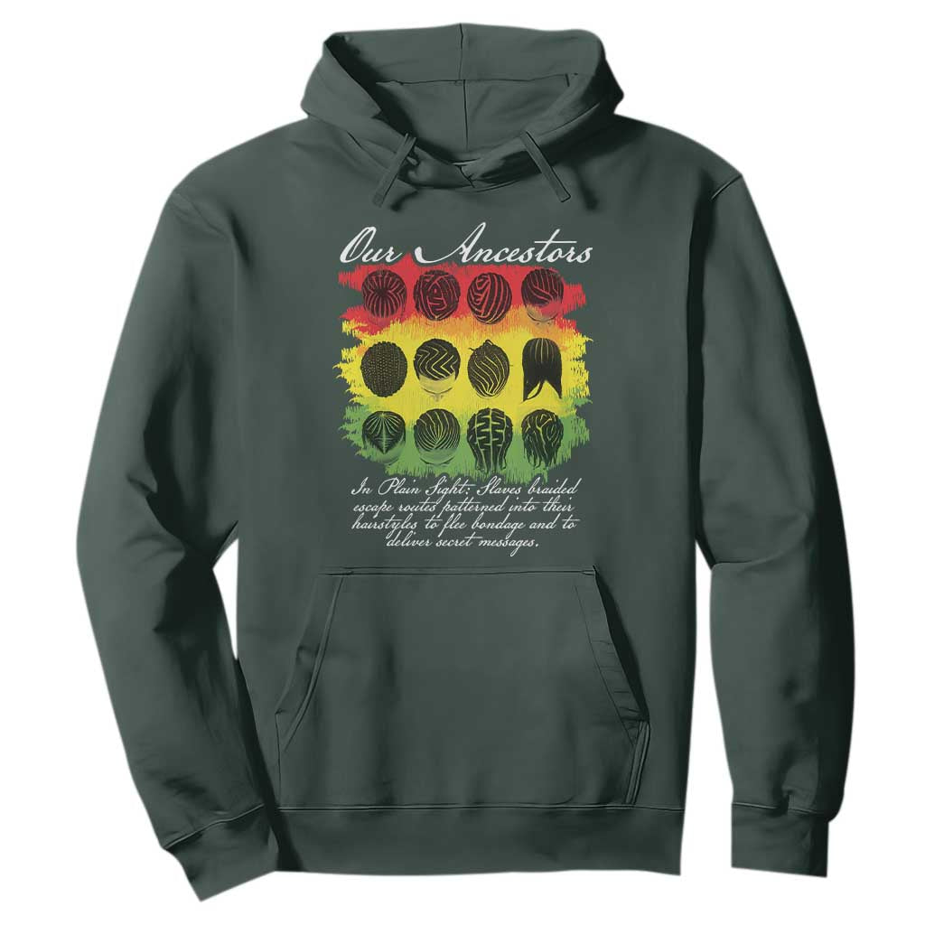 Black History Hoodie Our Ancestors Escape Routes Braids