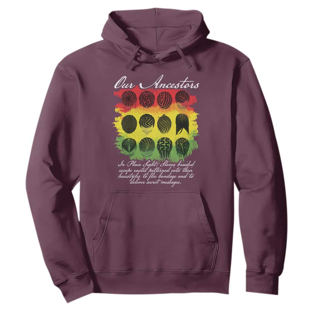 Black History Hoodie Our Ancestors Escape Routes Braids