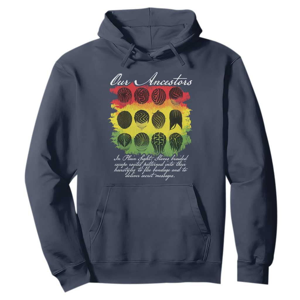Black History Hoodie Our Ancestors Escape Routes Braids