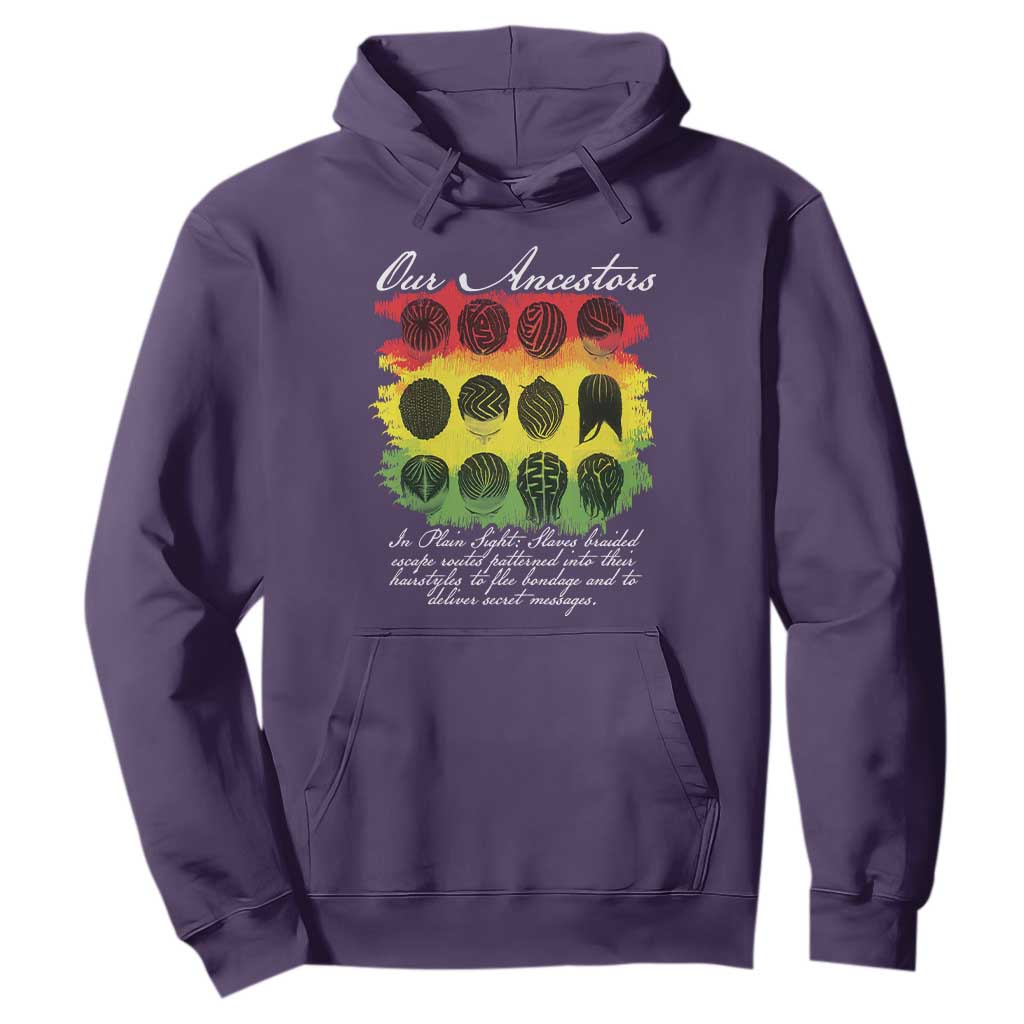 Black History Hoodie Our Ancestors Escape Routes Braids
