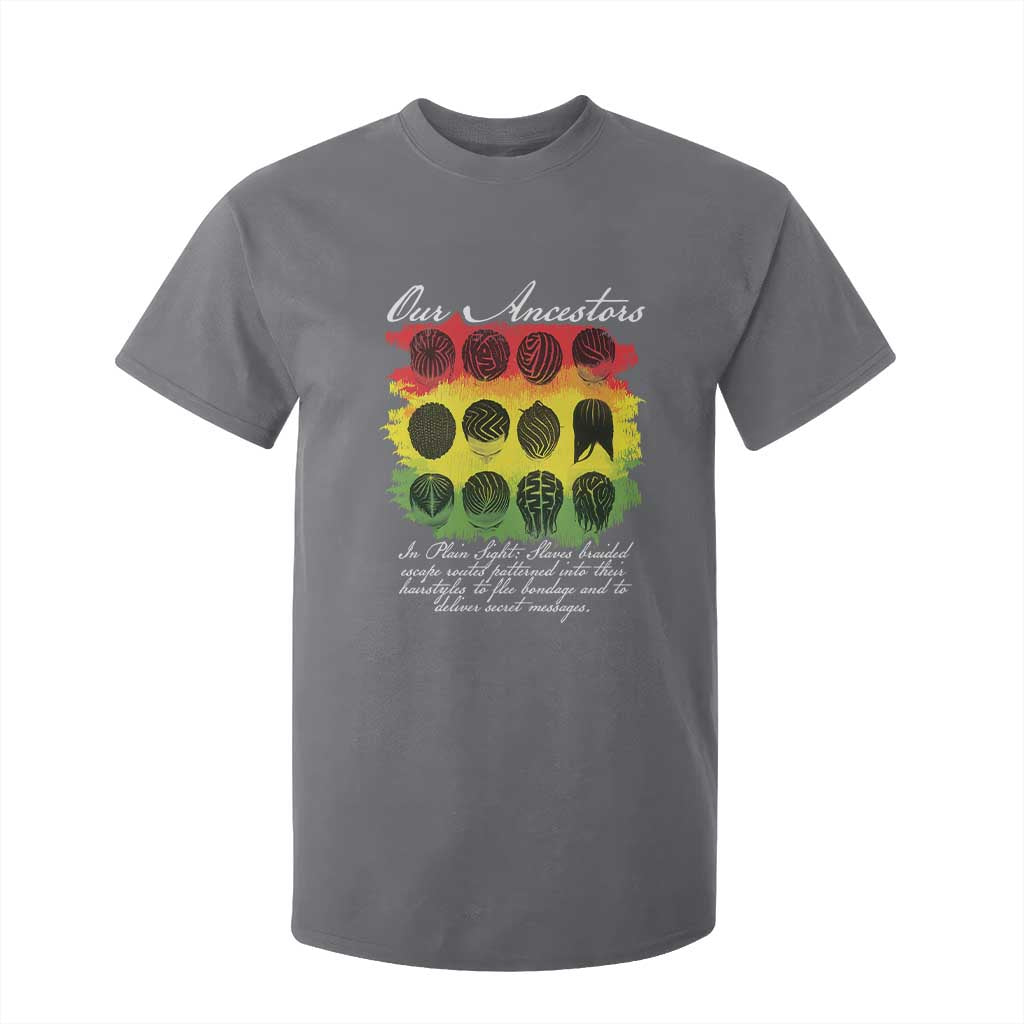 Black History T Shirt For Kid Our Ancestors Escape Routes Braids
