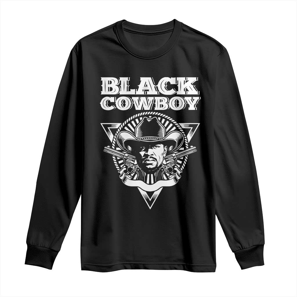 Black History African American Cowboy Long Sleeve Shirt