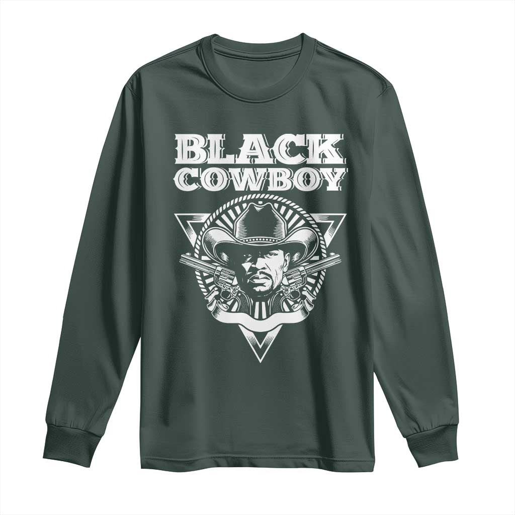 Black History African American Cowboy Long Sleeve Shirt