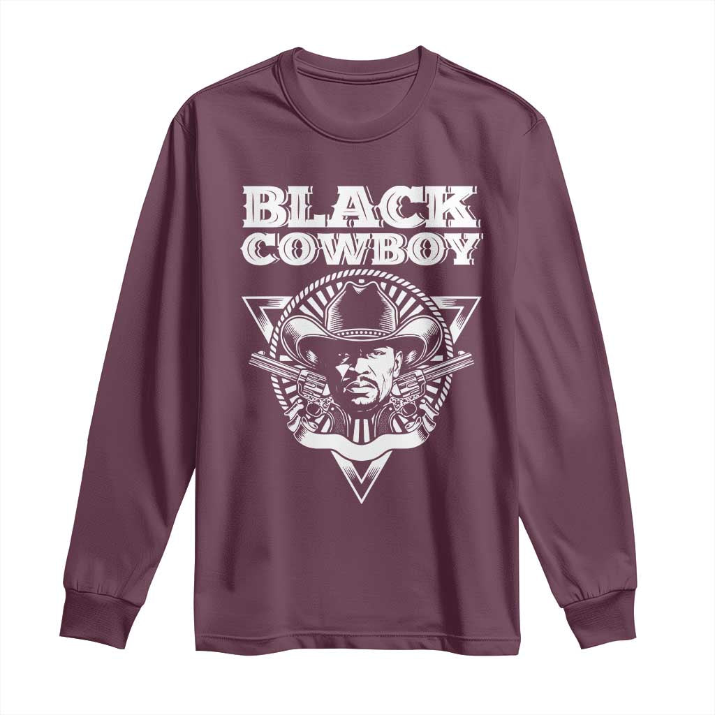 Black History African American Cowboy Long Sleeve Shirt