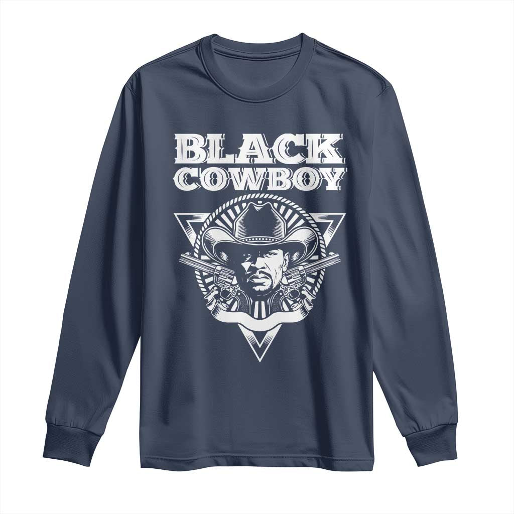 Black History African American Cowboy Long Sleeve Shirt