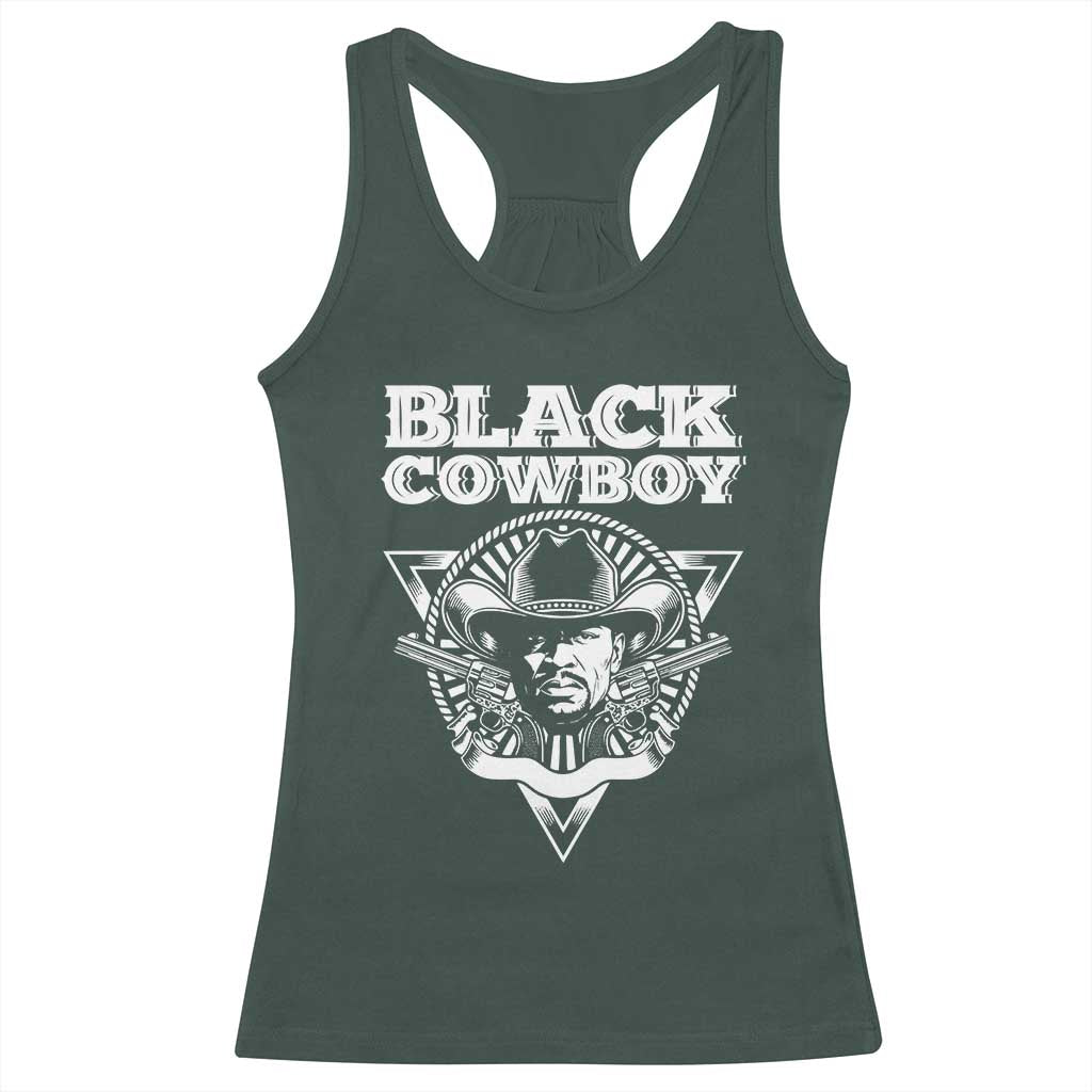 Black History African American Cowboy Racerback Tank Top