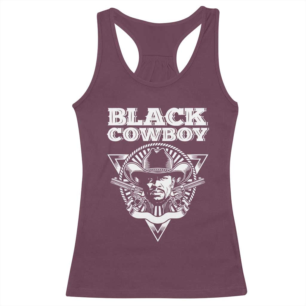 Black History African American Cowboy Racerback Tank Top