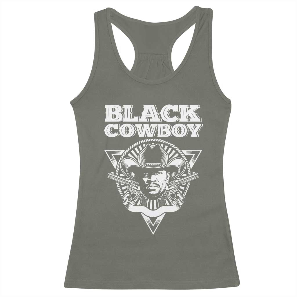 Black History African American Cowboy Racerback Tank Top