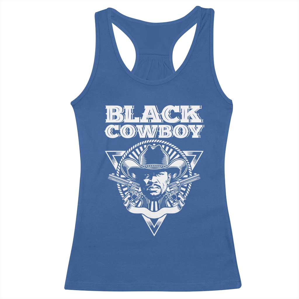 Black History African American Cowboy Racerback Tank Top