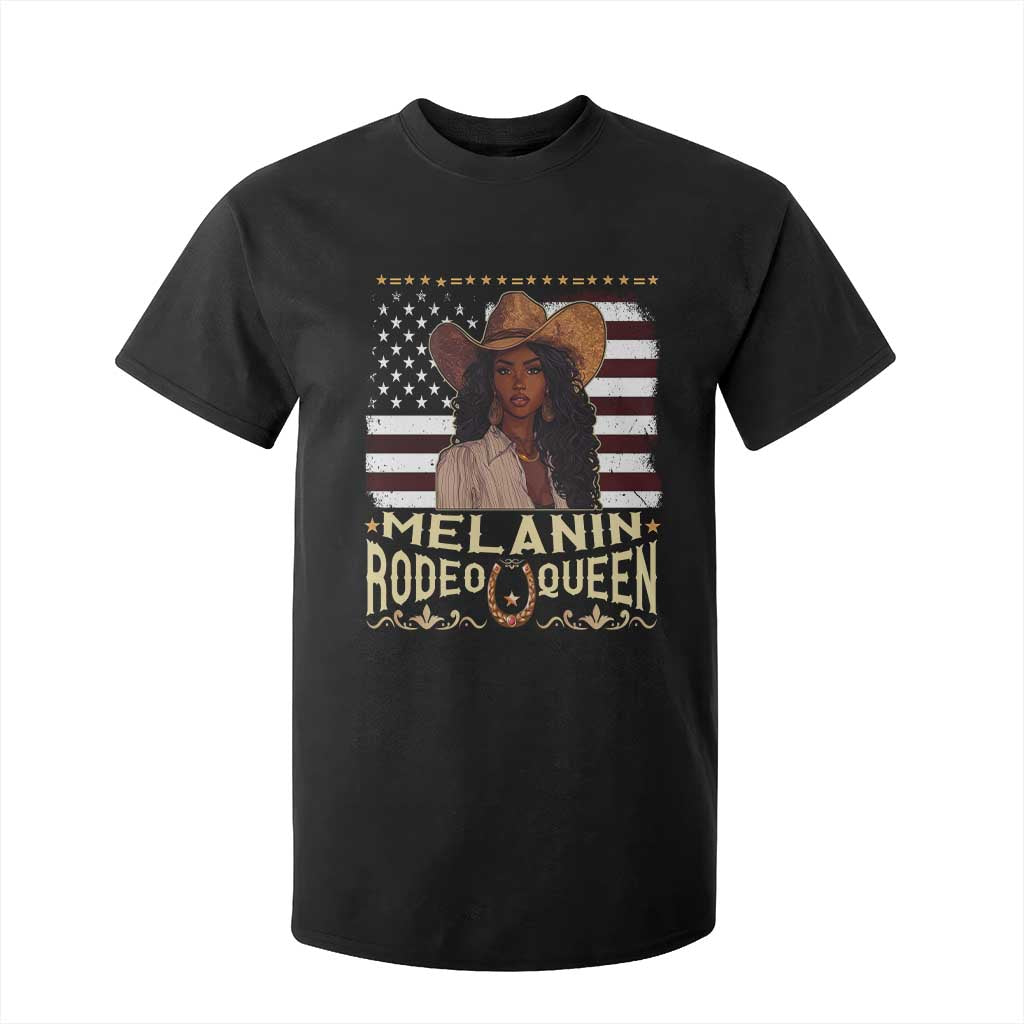 Black Cowgirl T Shirt For Kid Melanin Rodeo Queen