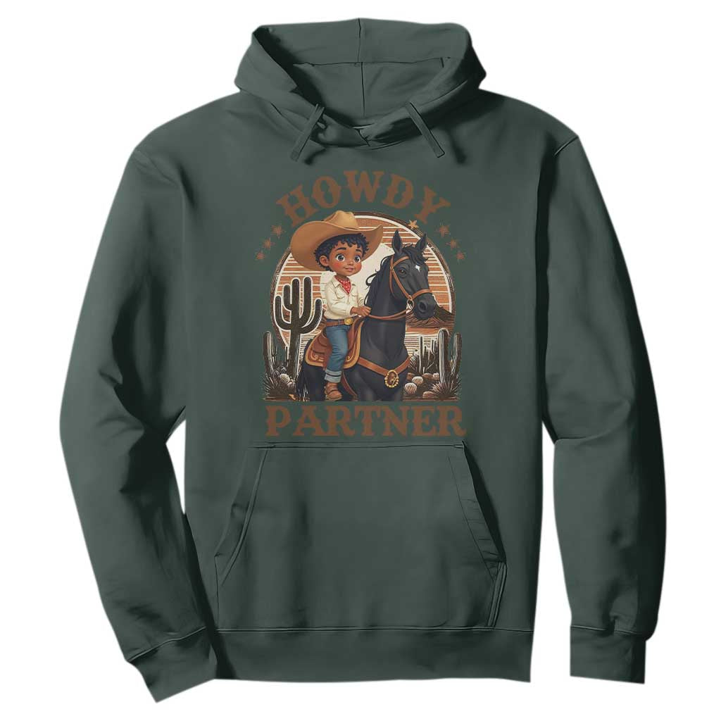 Black Cowboy Hoodie Howdy Partner Black History Month
