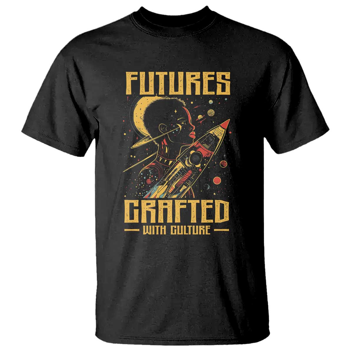 African American Afrofuturism T Shirt Futures Crafted With Culture