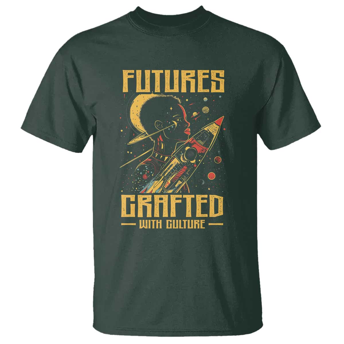 African American Afrofuturism T Shirt Futures Crafted With Culture