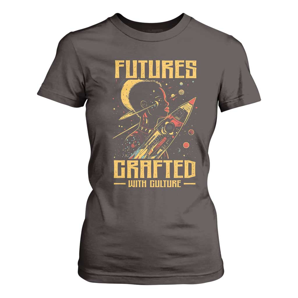 African American Afrofuturism T Shirt For Women Futures Crafted With Culture