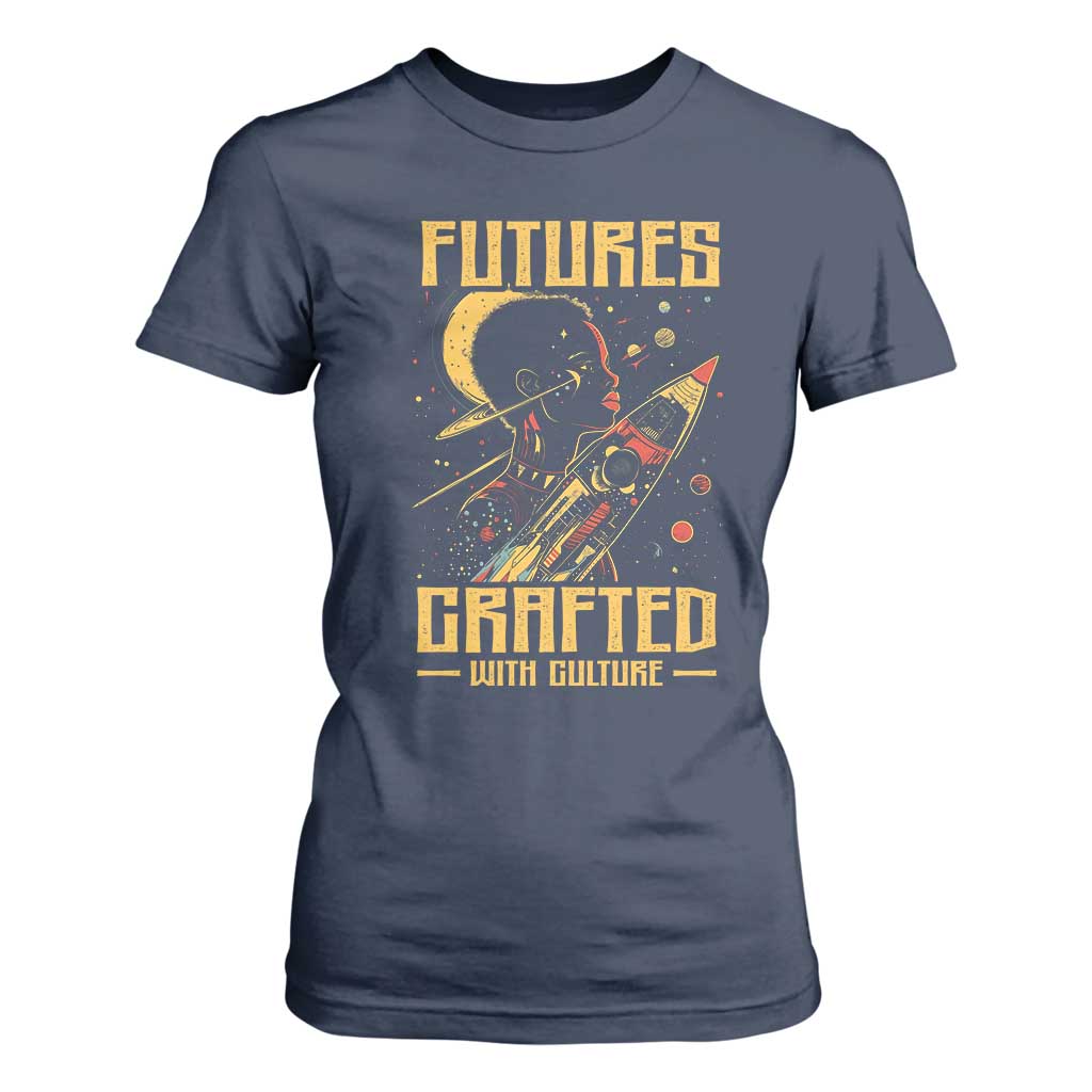 African American Afrofuturism T Shirt For Women Futures Crafted With Culture