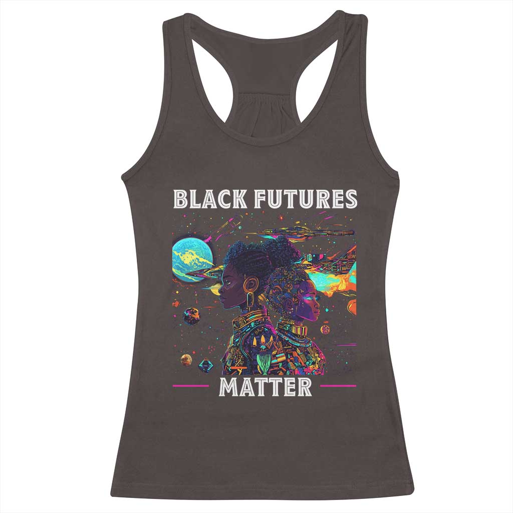 African American Afrofuturism Racerback Tank Top Black Futures Matter