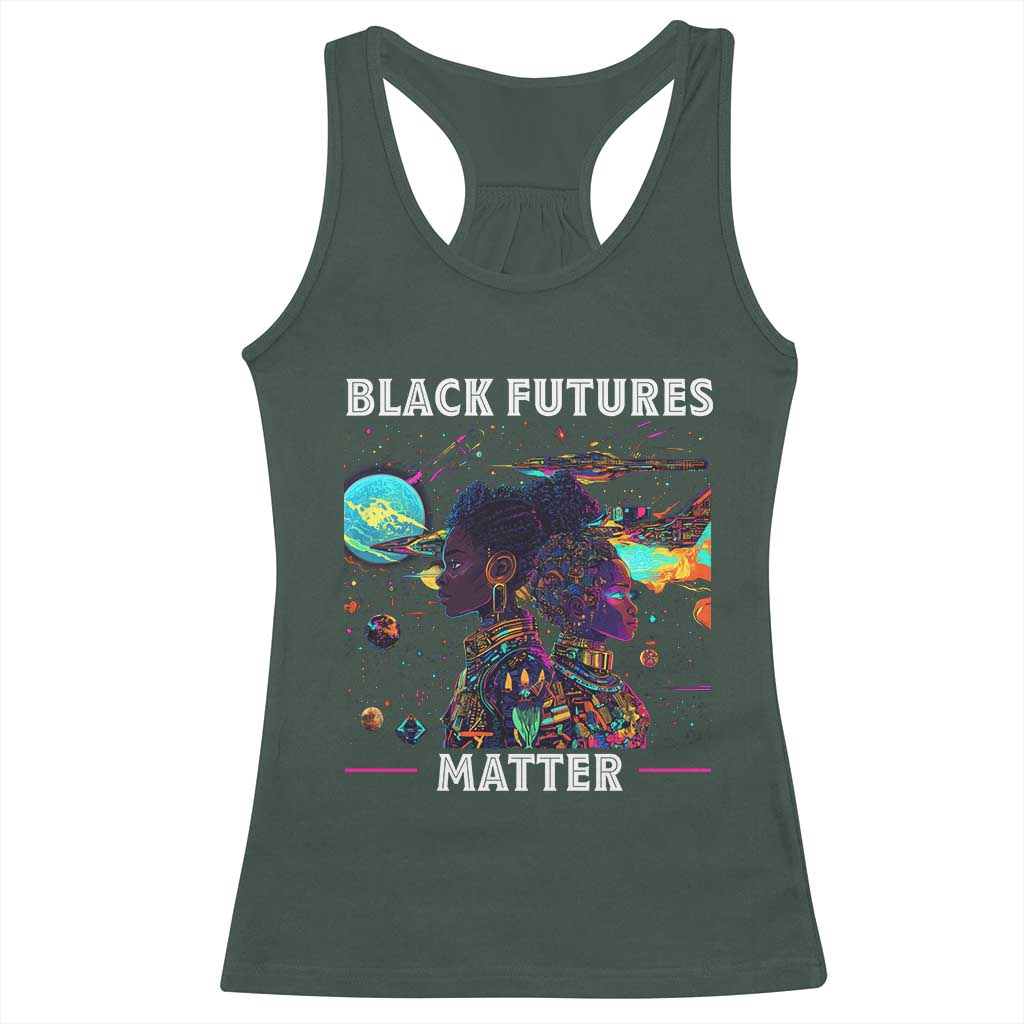 African American Afrofuturism Racerback Tank Top Black Futures Matter