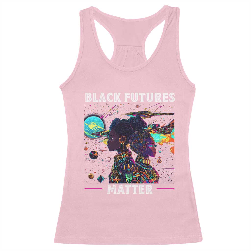 African American Afrofuturism Racerback Tank Top Black Futures Matter