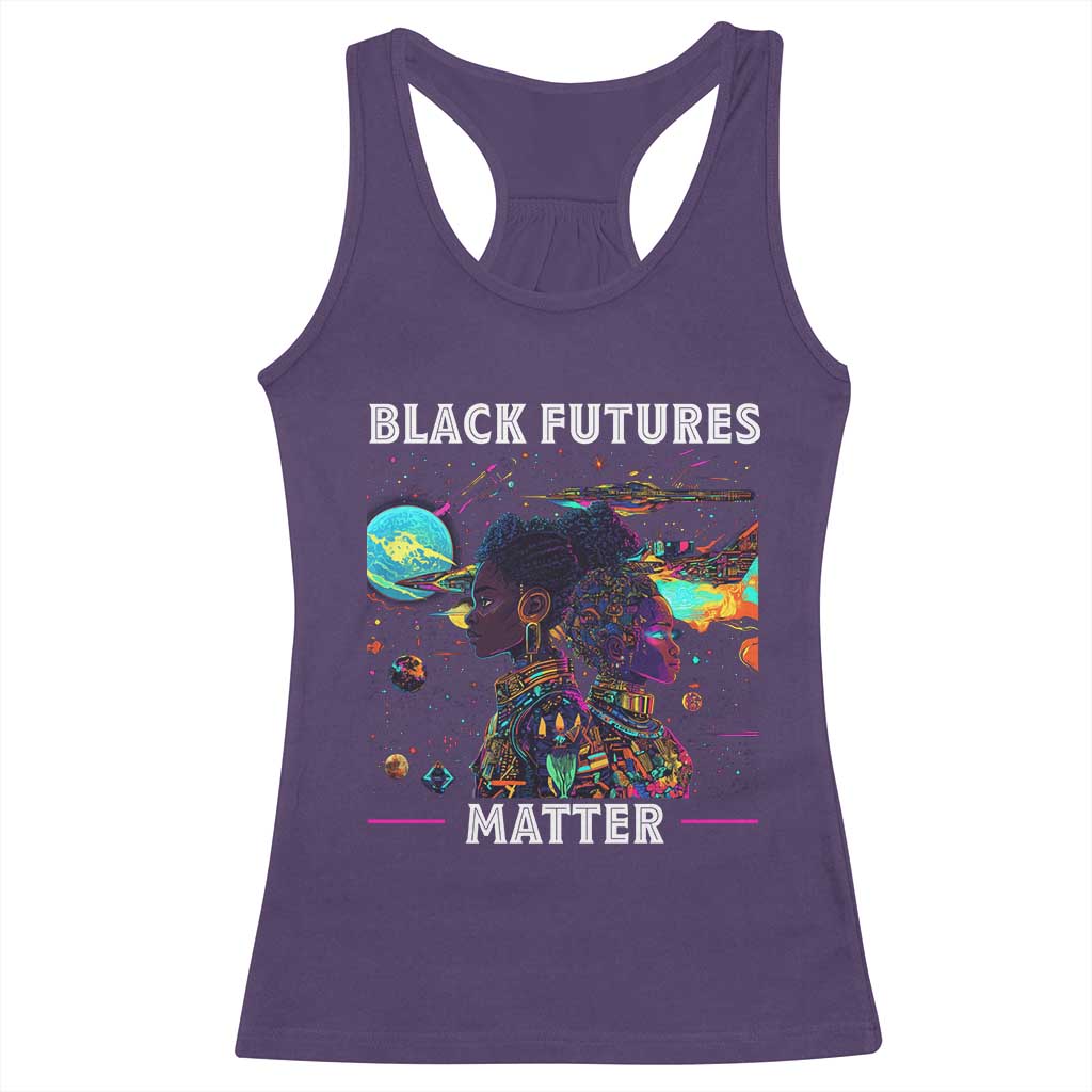 African American Afrofuturism Racerback Tank Top Black Futures Matter