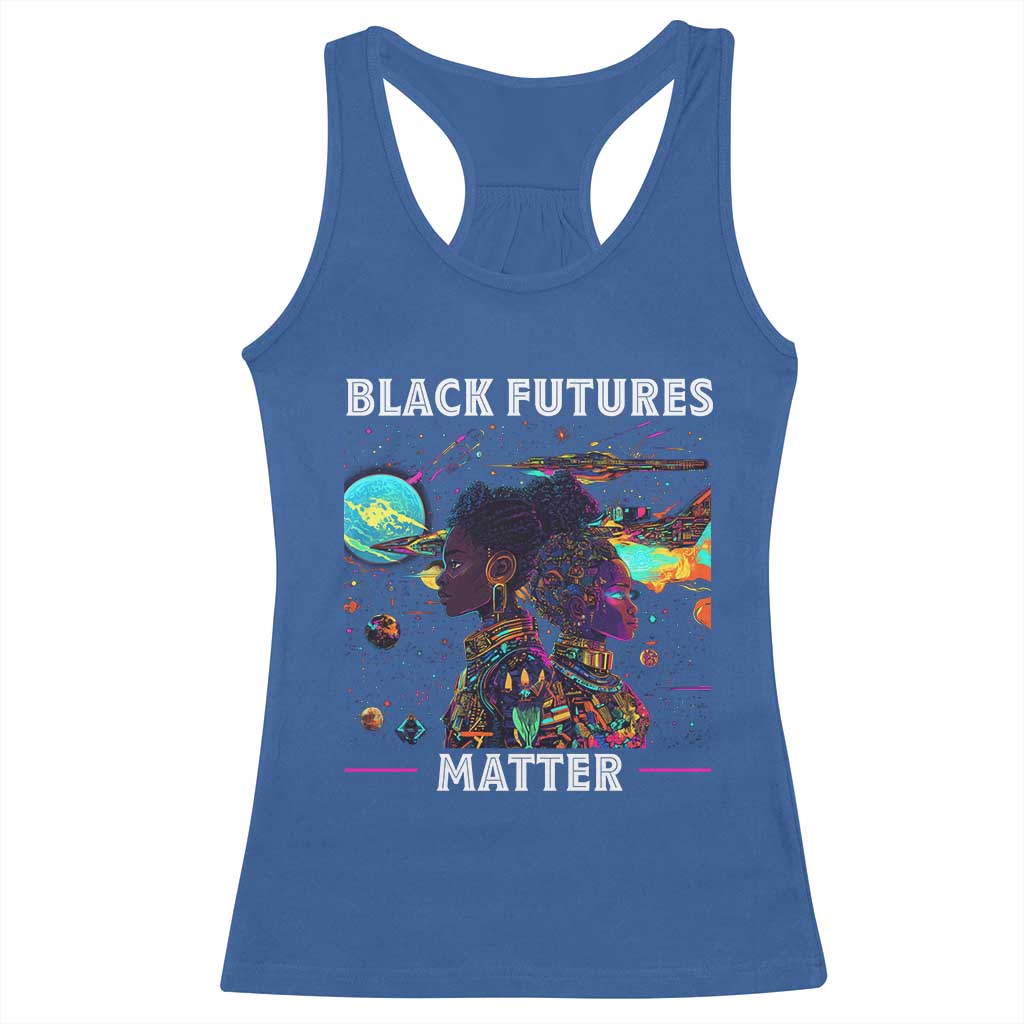 African American Afrofuturism Racerback Tank Top Black Futures Matter