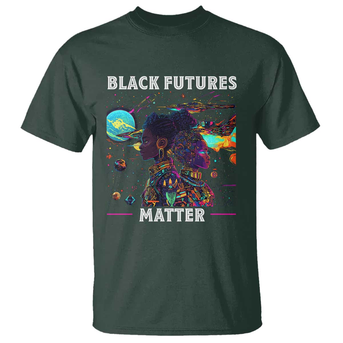 African American Afrofuturism T Shirt Black Futures Matter