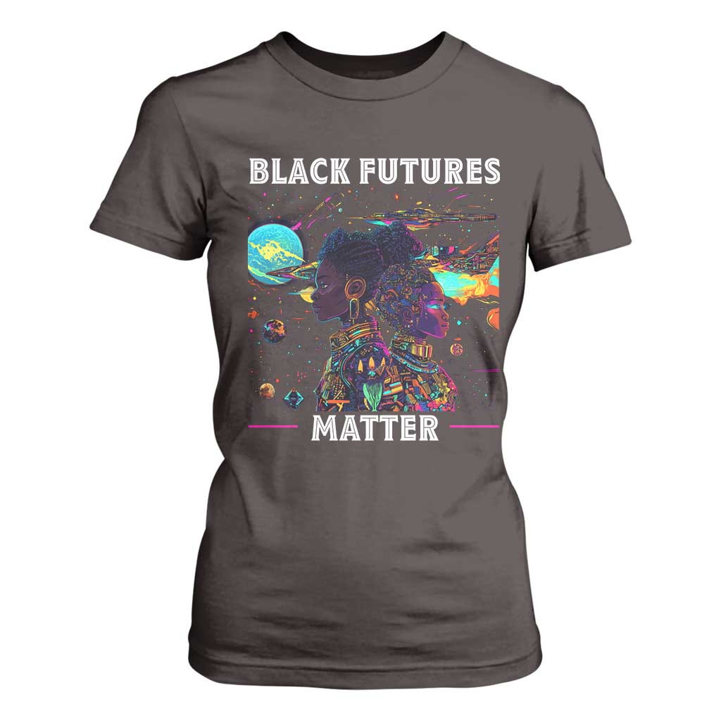 African American Afrofuturism T Shirt For Women Black Futures Matter
