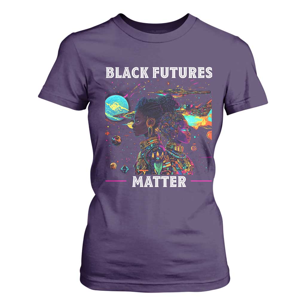 African American Afrofuturism T Shirt For Women Black Futures Matter
