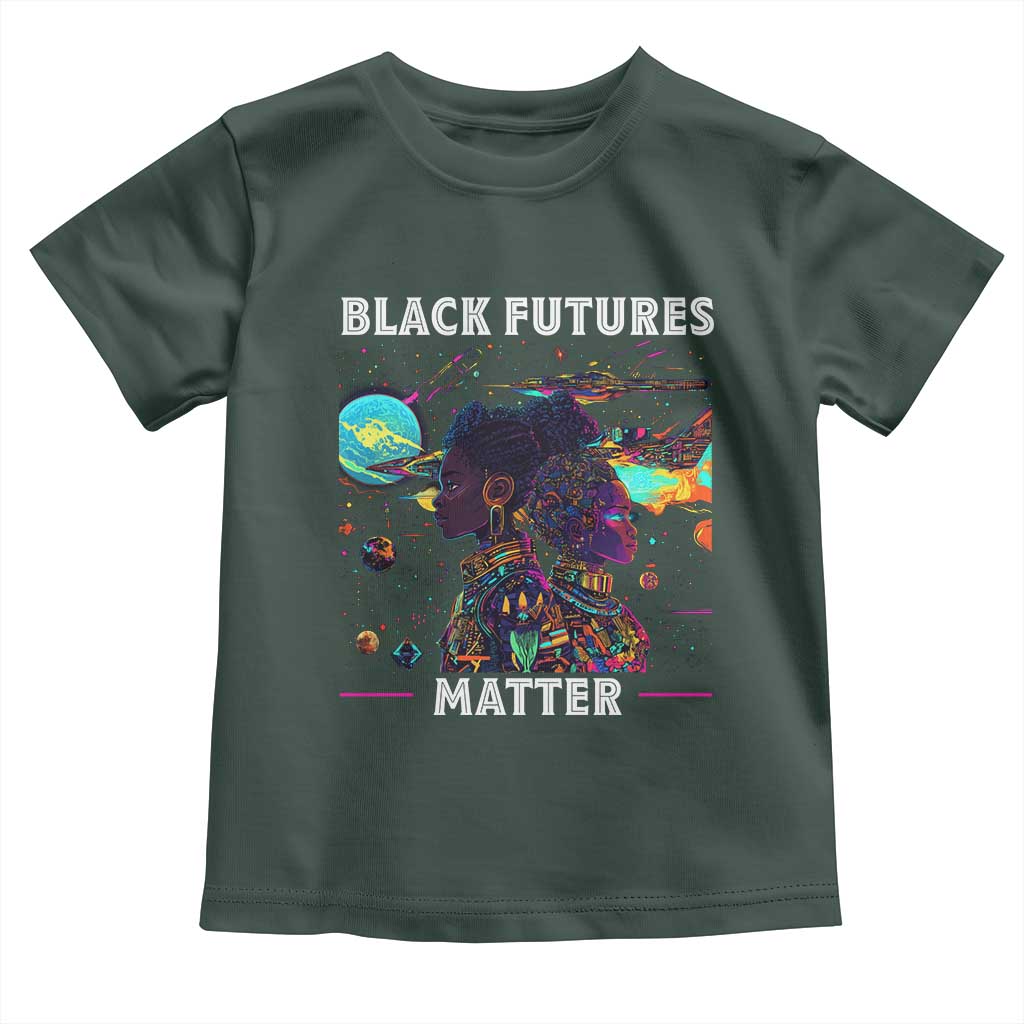 African American Afrofuturism Toddler T Shirt Black Futures Matter