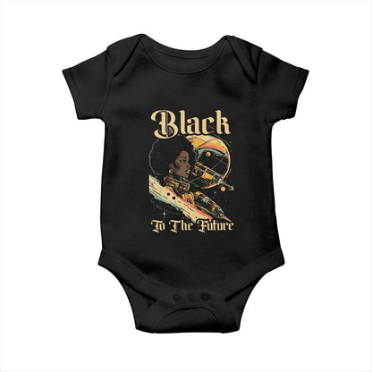 African American Afrofuturism Baby Onesie Black To The Future