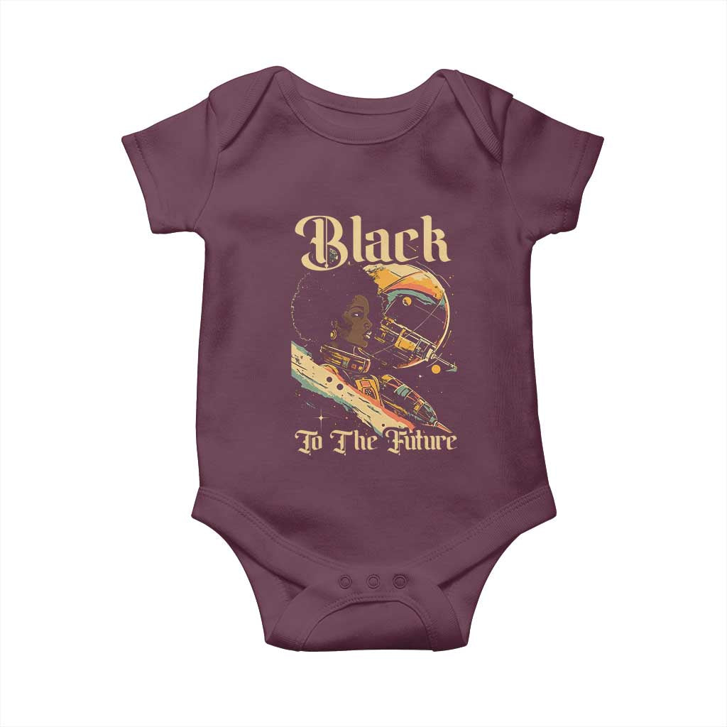 African American Afrofuturism Baby Onesie Black To The Future