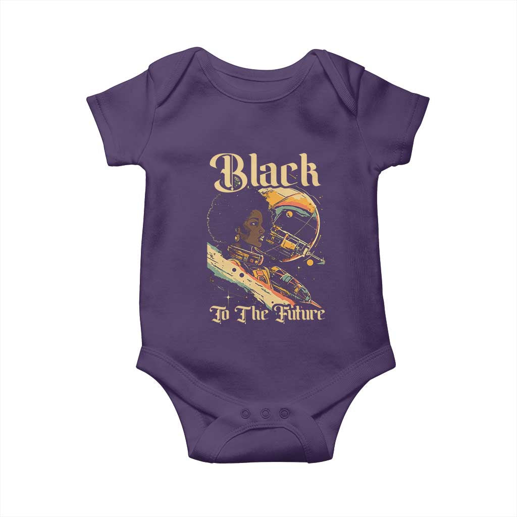 African American Afrofuturism Baby Onesie Black To The Future