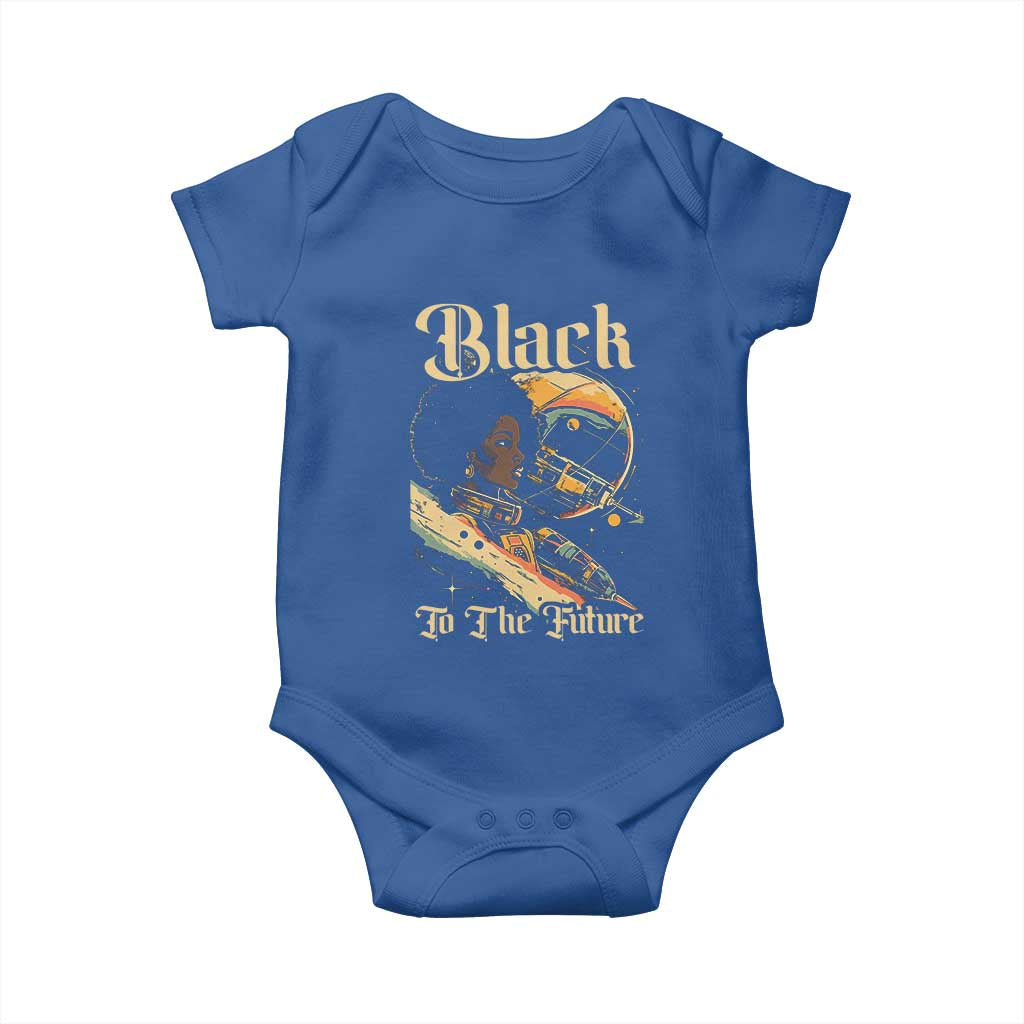 African American Afrofuturism Baby Onesie Black To The Future