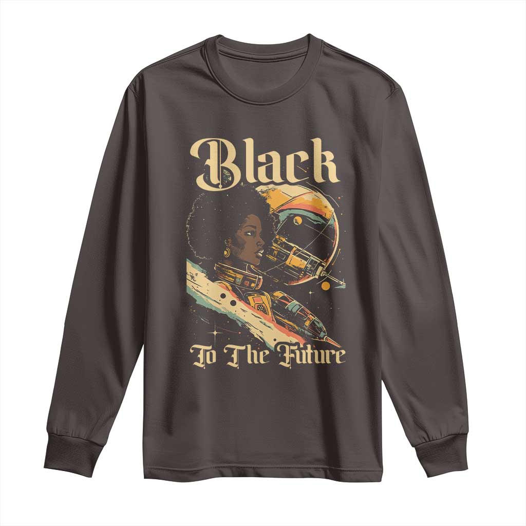 African American Afrofuturism Long Sleeve Shirt Black To The Future