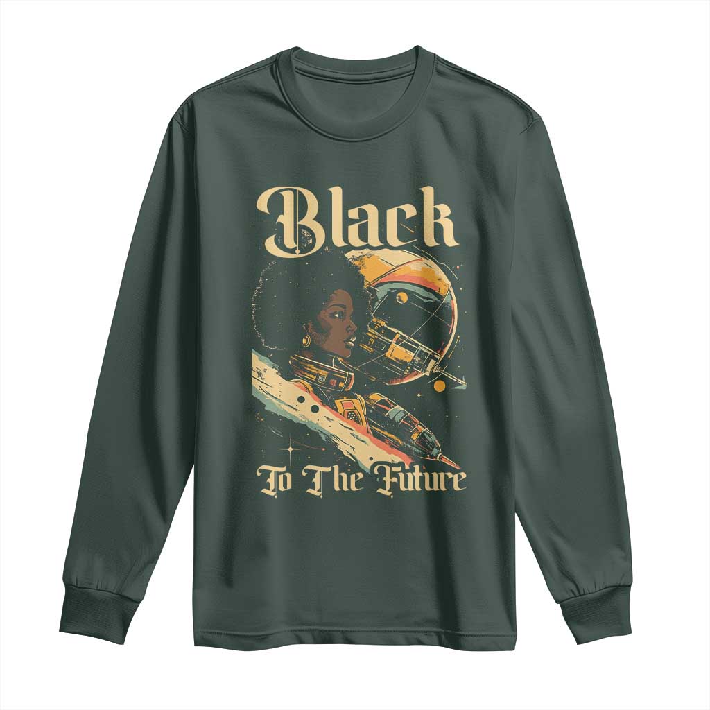 African American Afrofuturism Long Sleeve Shirt Black To The Future