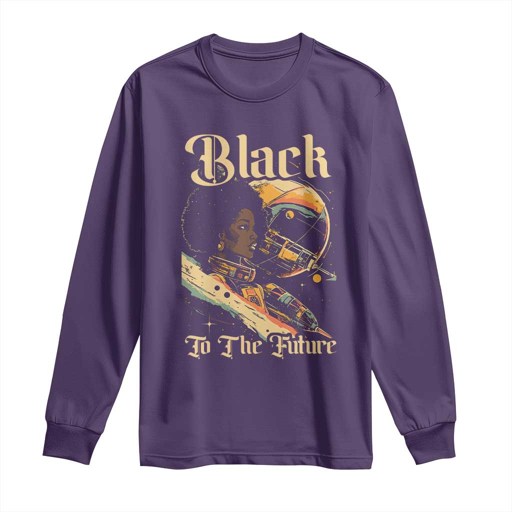 African American Afrofuturism Long Sleeve Shirt Black To The Future